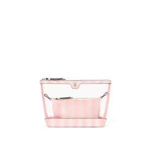 Косметичка Victoria's Secret 2-Piece Makeup Bag Iconic Stripe
