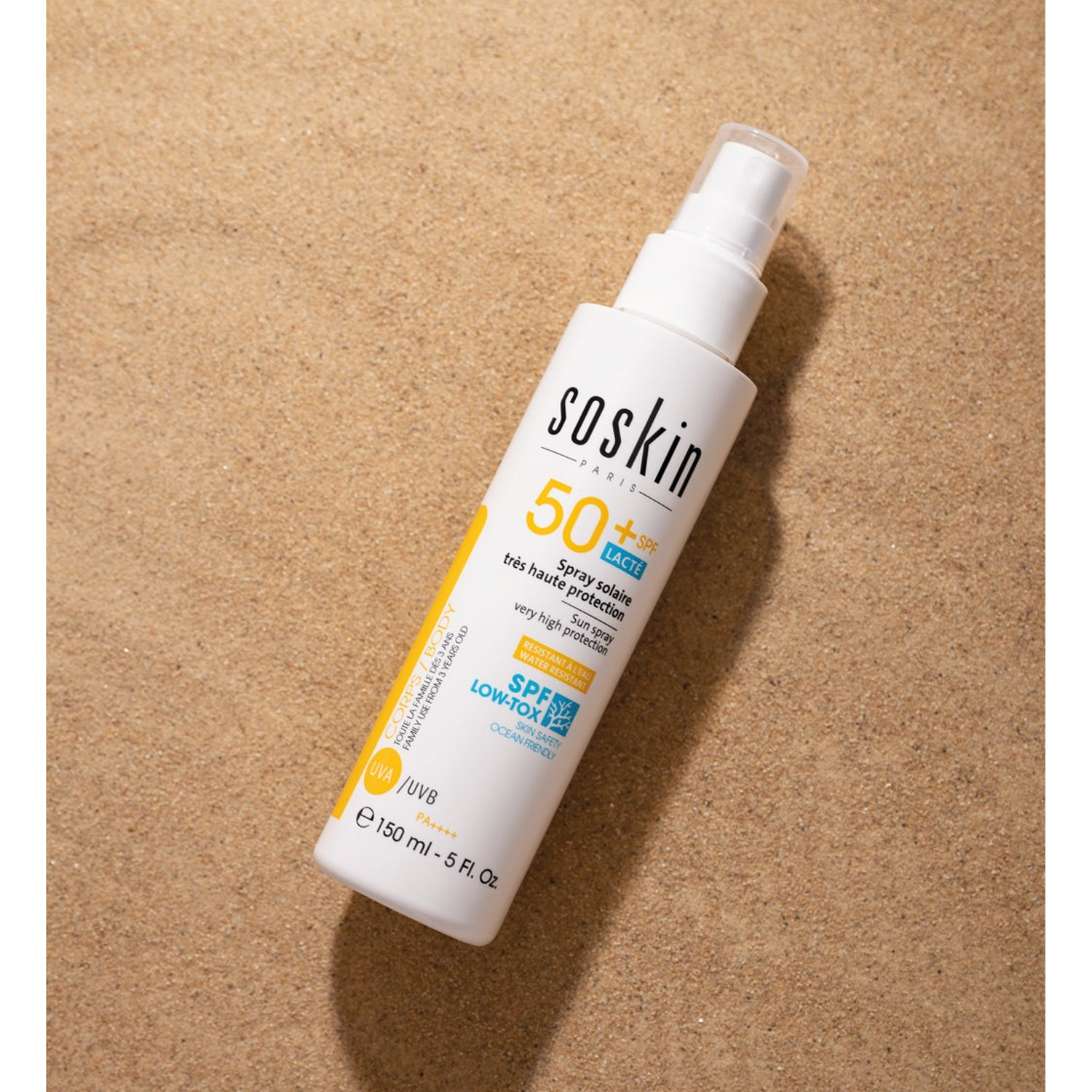 Сонцезахисний спрей для обличчя та тіла SPF 50+ SOSKIN Sun Spray Very High Protection SPF50+