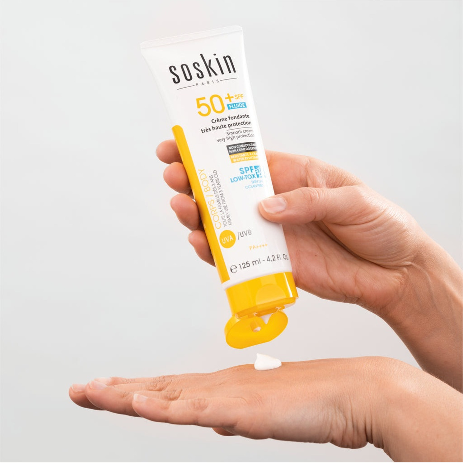 Сонцезахисний крем для обличчя та тіла SPF50+ SOSKIN Smooth Cream Body&Face Very High Protection SPF50+