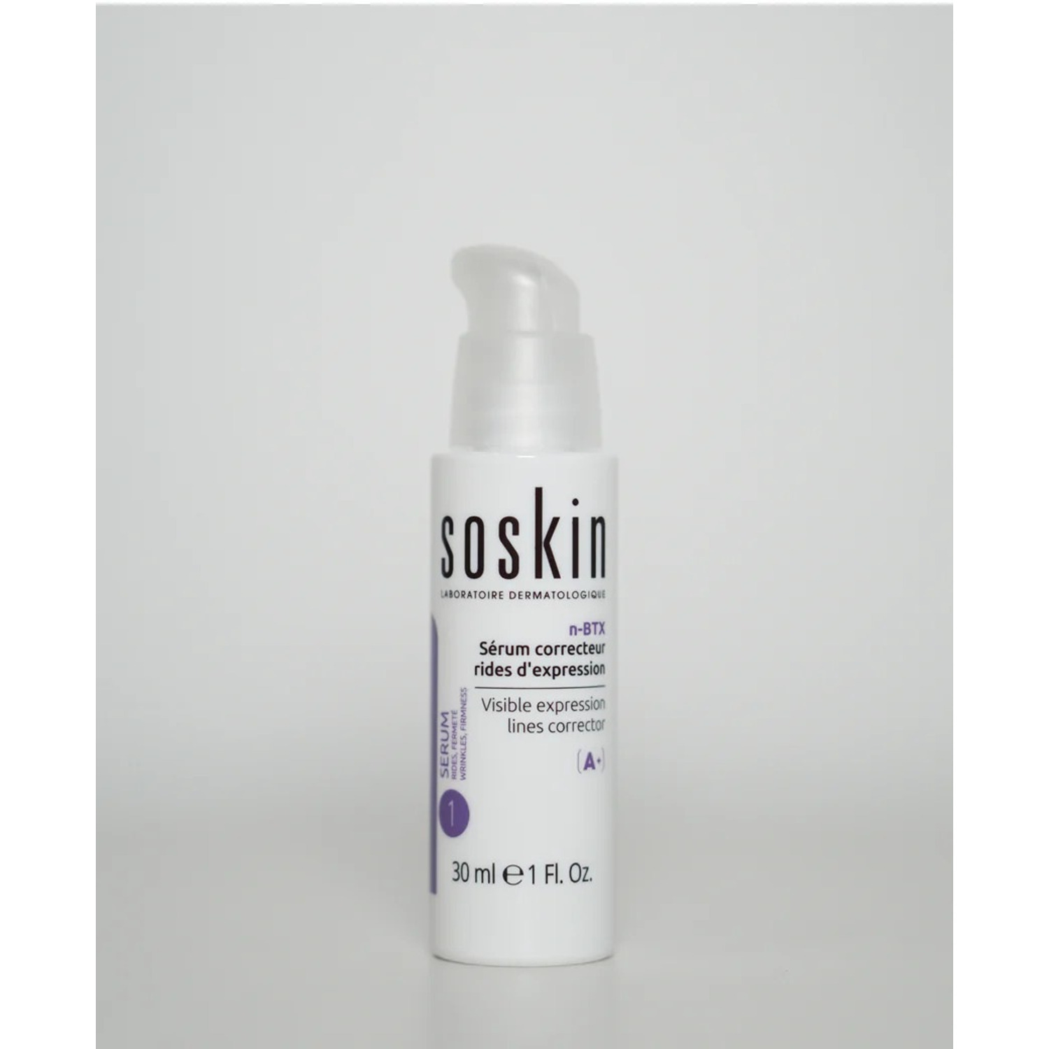 Сироватка проти зморшок з ботокс ефектом SOSKIN n-BTX Visible Expression Lines Corrector