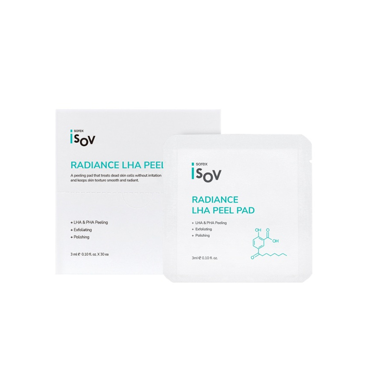 Эксфолирующие пилинг-падсы Isov Sorex Radiance LHA Peel Pad