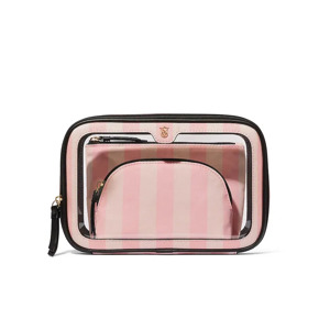 Косметичка Victoria's Secret 3-Piece Makeup Bag Iconic Stripe