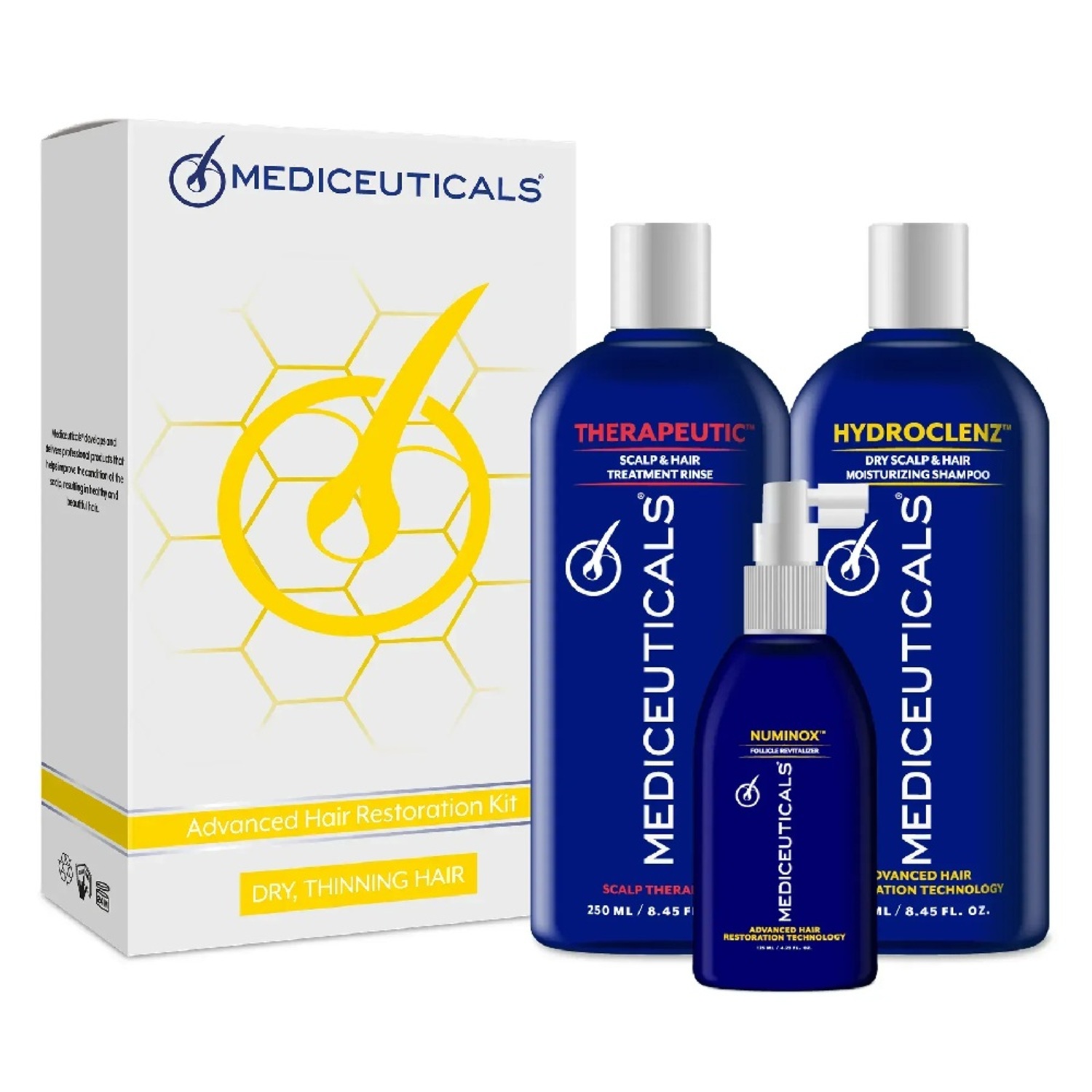 Набір проти випадіння волосся у чоловіків для сухої шкіри Mediceuticals Advanced Hair Restoration Kit