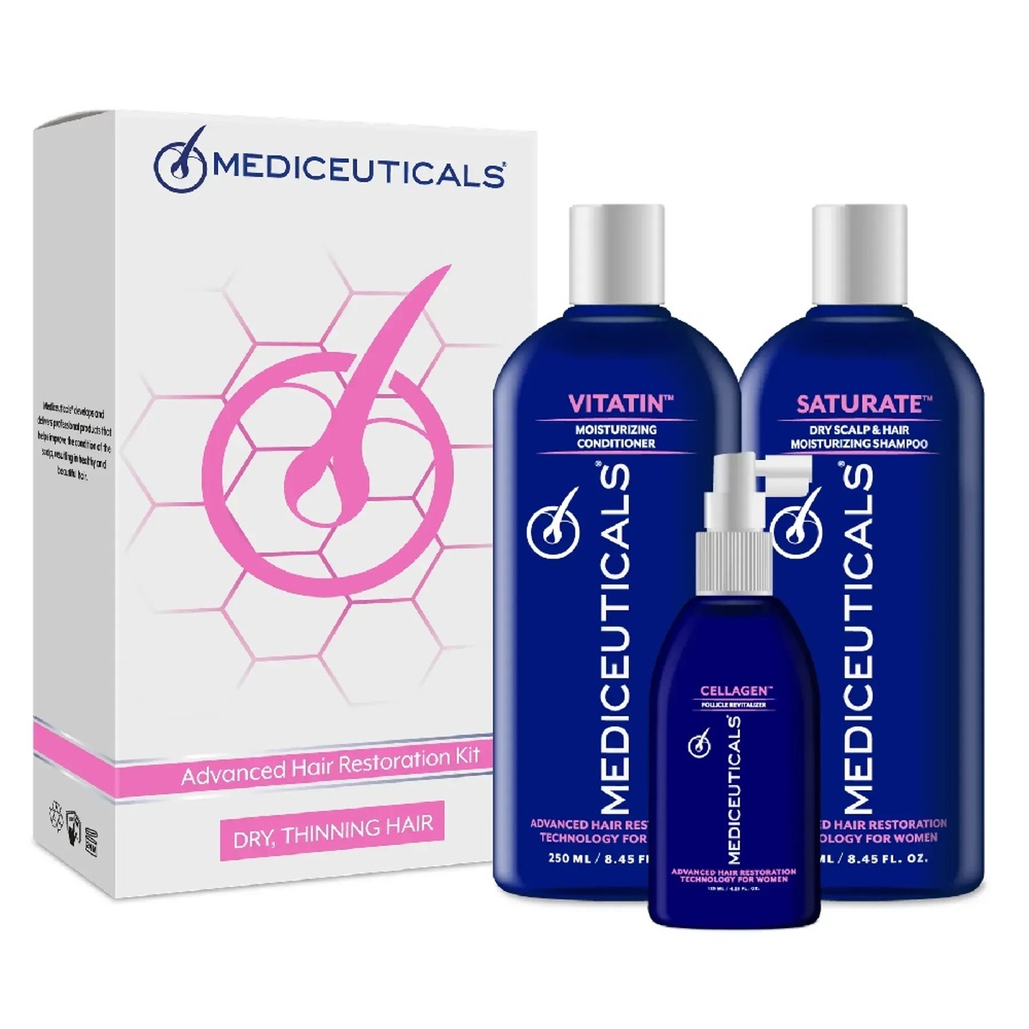 Набір для стимулювання росту сухого волосся для жінок Mediceuticals Advanced Hair Restoration Kit