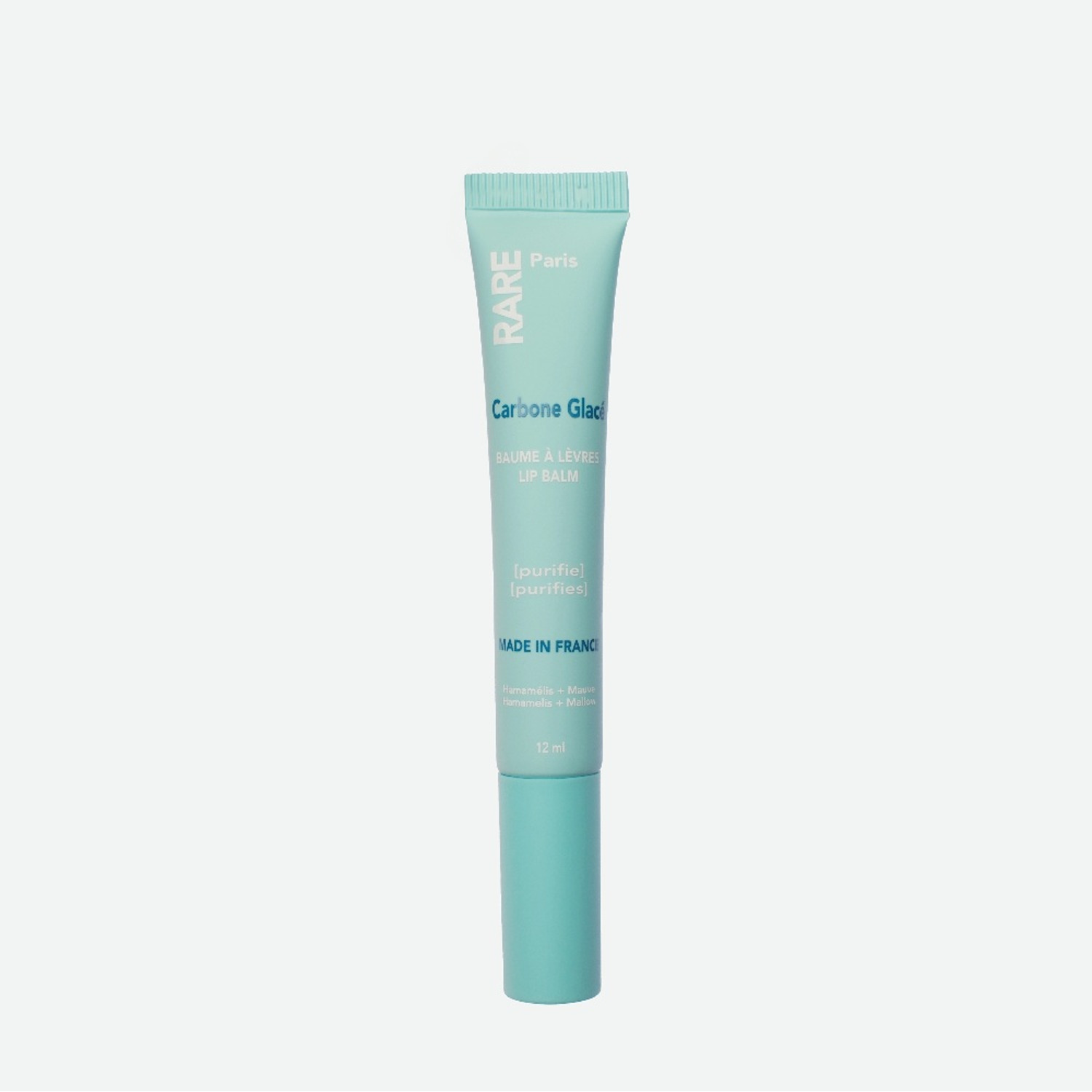 Бальзам для губ з гамамелісом та екстрактом мальви Rare Paris Carbone Glacé Purifying Lip Balm