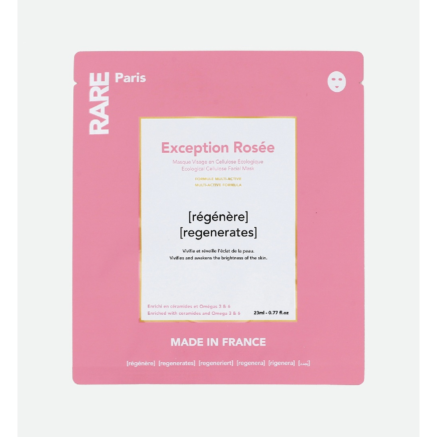 Відновлювальна маска для обличчя з церамідами, Омега-3 та -6 Rare Paris Exception Rosée Regenerating Face Mask