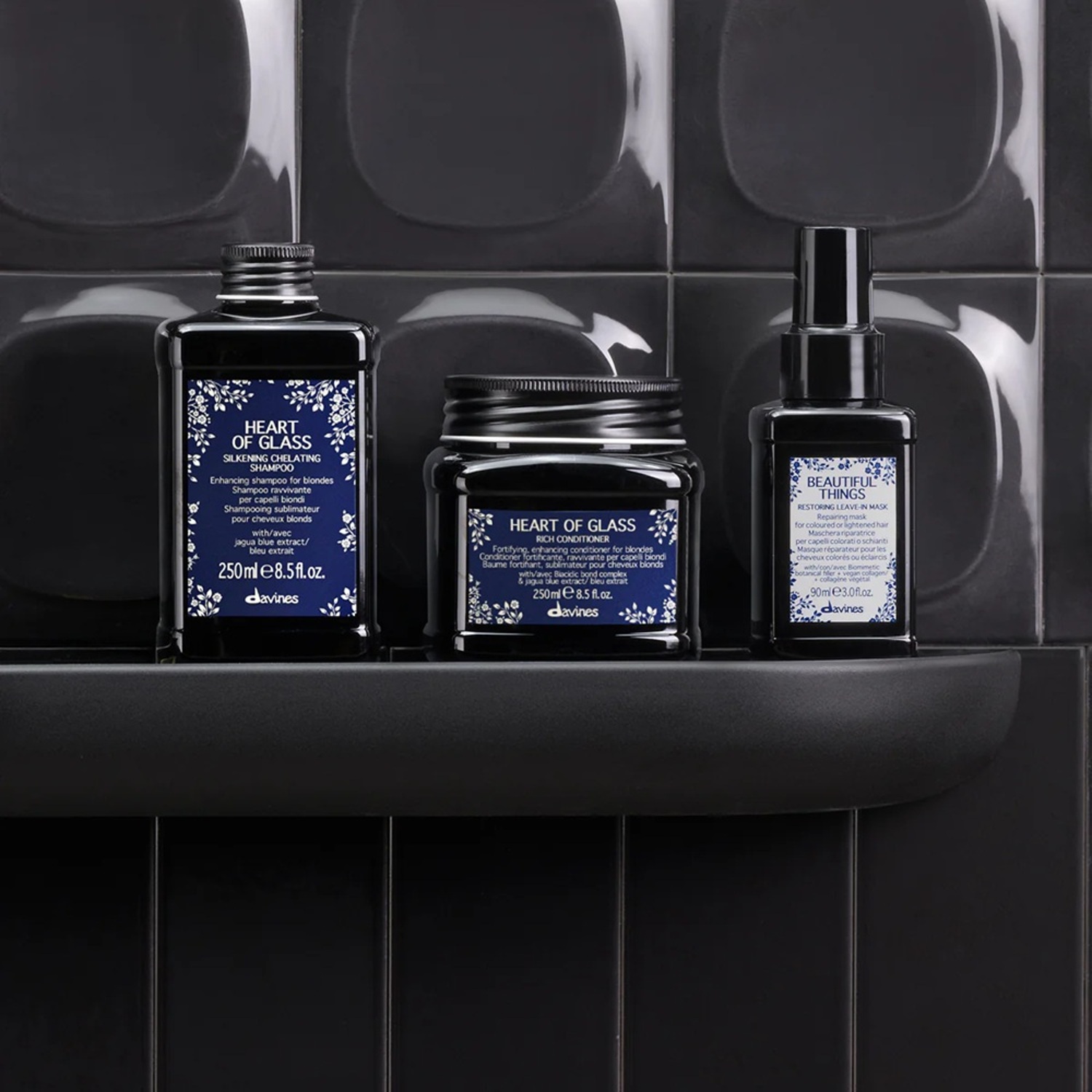 Набір для висвітленого та фарбованого волосся Davines HEART OF GLASS & BEAUTIFUL THINGS BOX