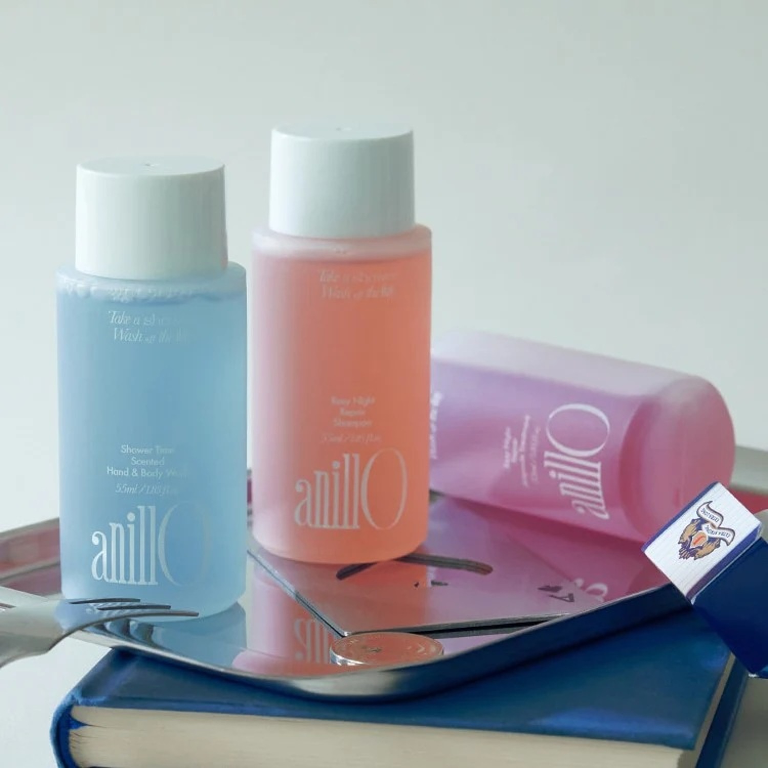 Набор для тела ANILLO Rosy Night & Shower Time Travel Shower Kit