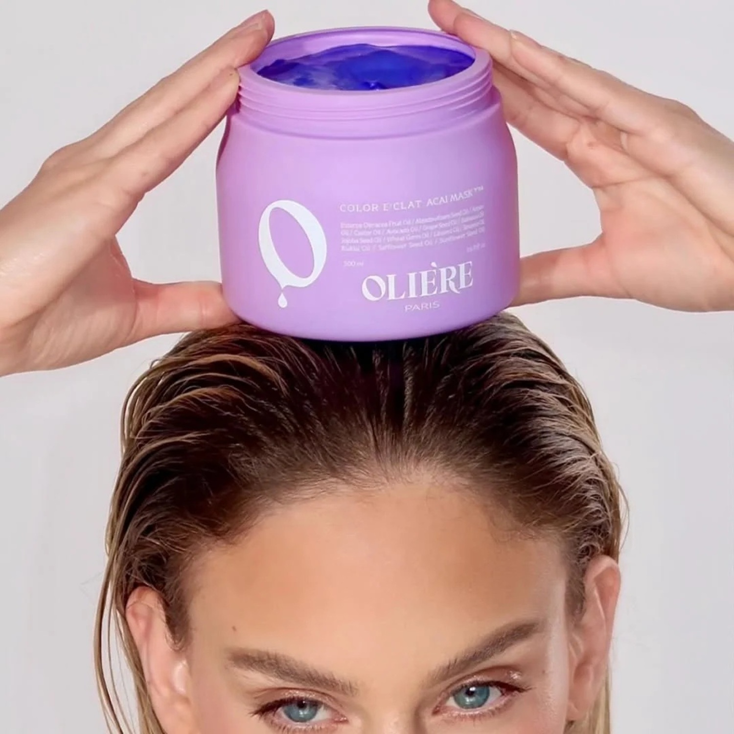 Маска для нейтралізації жовтих та помаранчевих відтінків волосся OLIE'RE PARIS Color E'Clat Acai