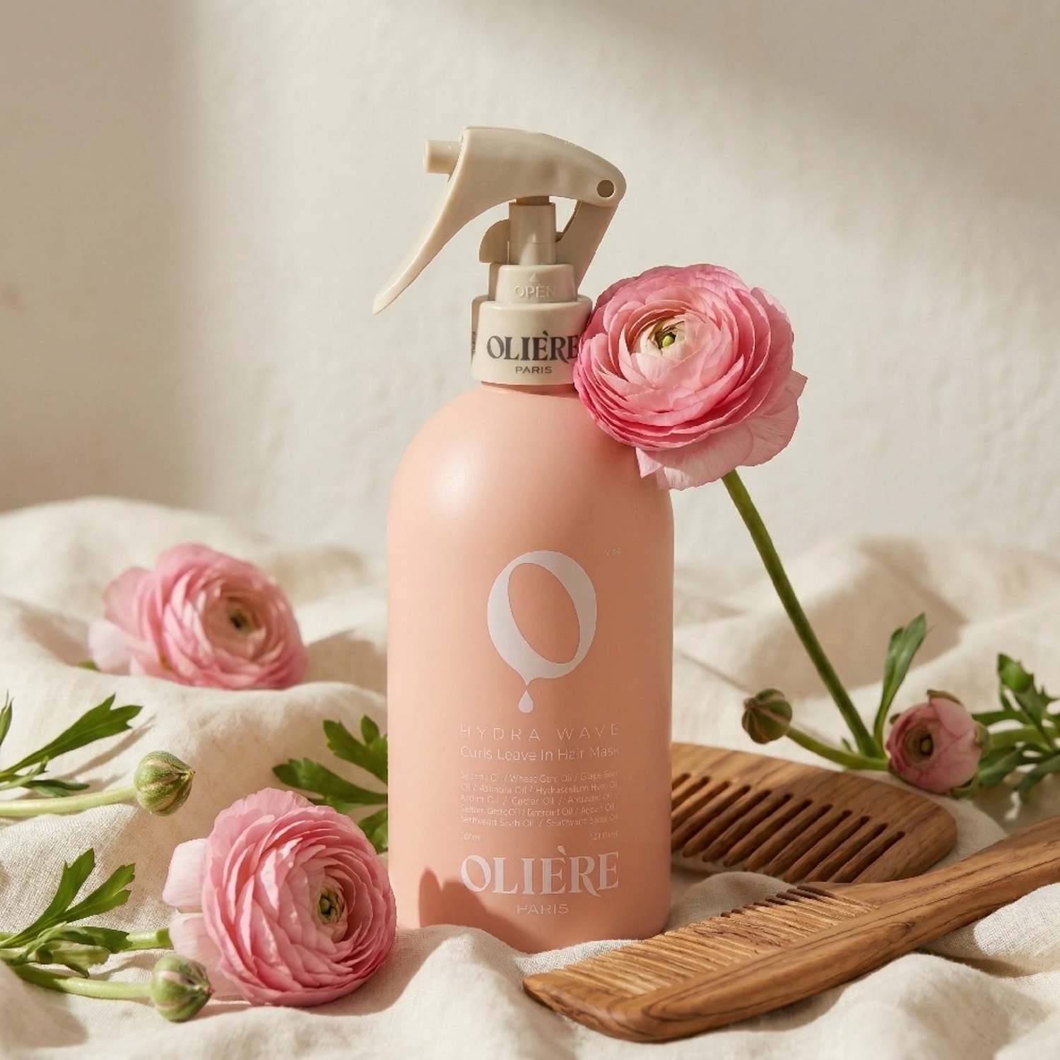 Термозащитный спрей-маска для волнистых и вьющихся волос OLIE'RE PARIS Hydra Wave