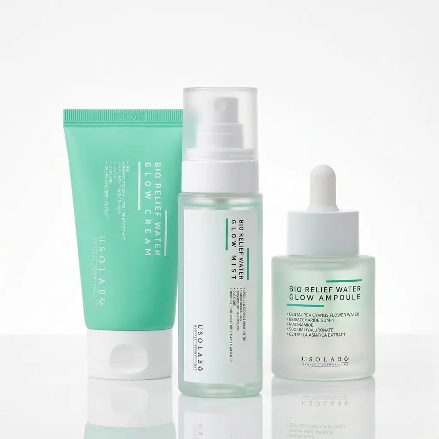 Успокаивающая, гидратирующая и противоотечная сыворотка Usolab Bio Relief Water Glow Ampoule