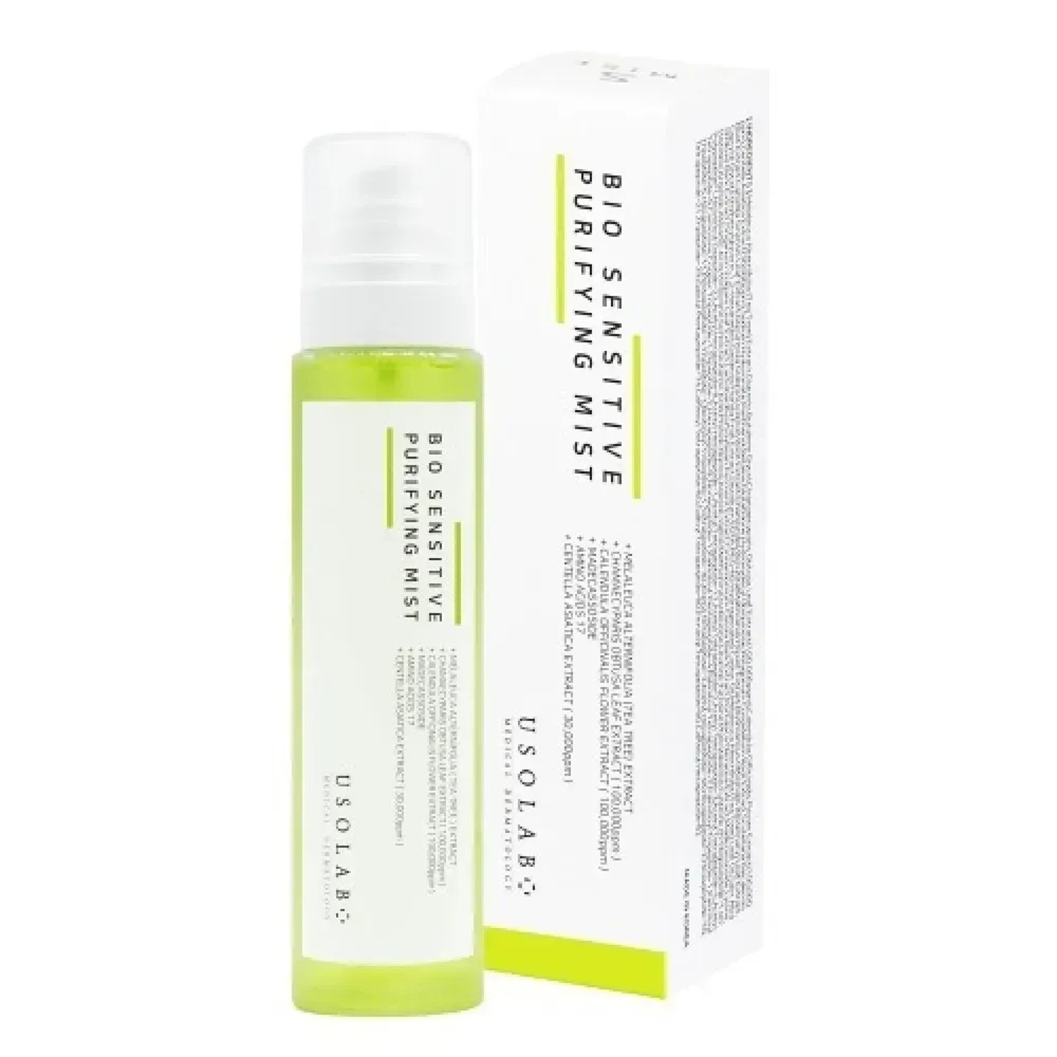 Заспокійливий, протизапальний та антибактеріальний тонер Usolab Bio Sensitive Purifying Mist