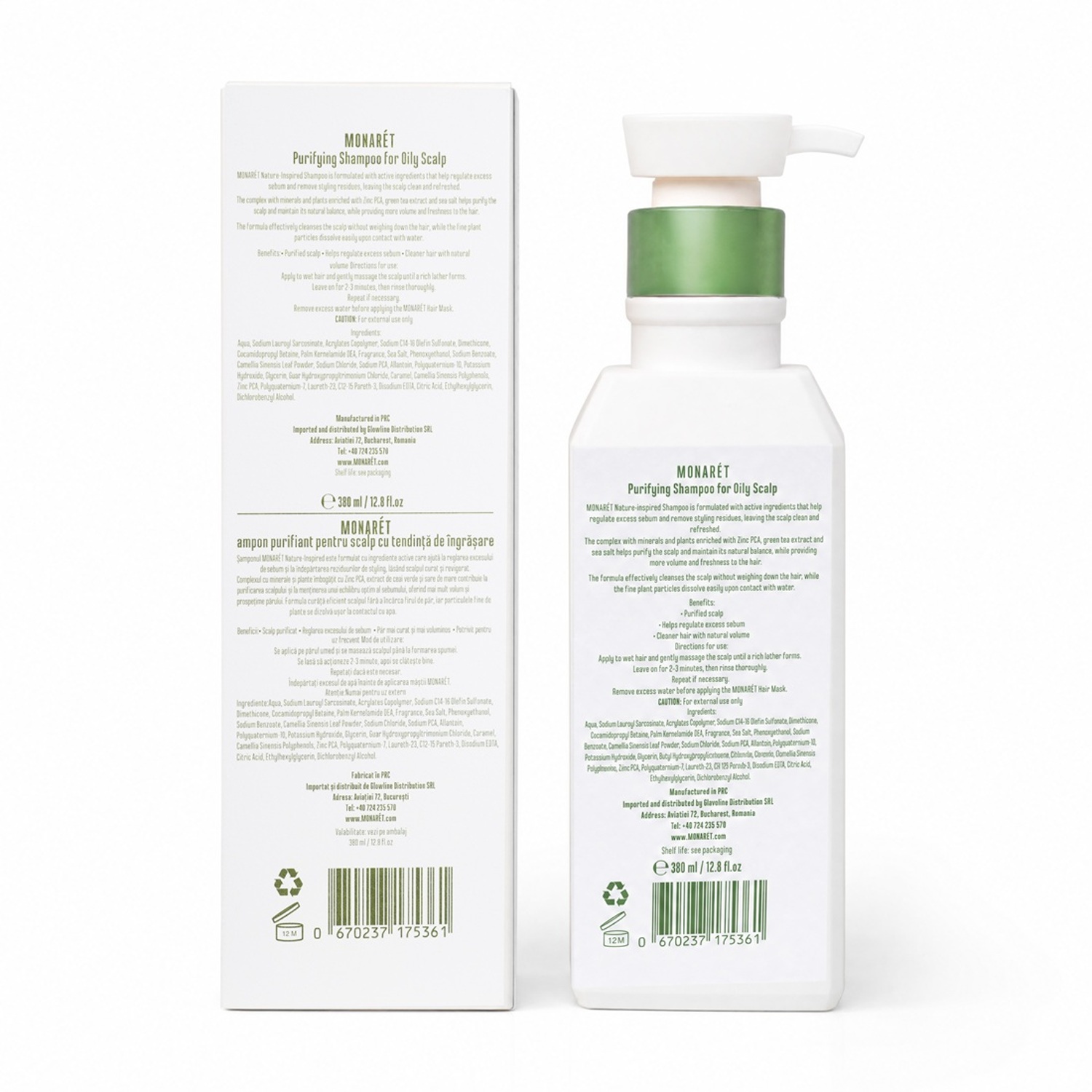 Балансирующий шампунь для жирной кожи головы Monxuan Clarifying Shampoo