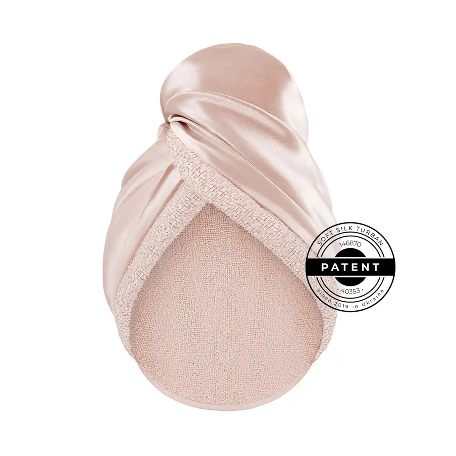 Шелковое полотенце-тюрбан с бахромой Mon Mou Soft Silk Turban Nude