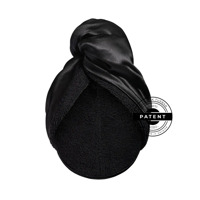 Шелковое полотенце-тюрбан с бахромой Mon Mou Soft Silk Turban Black
