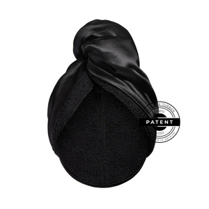 Шелковое полотенце-тюрбан с бахромой Mon Mou Soft Silk Turban Black