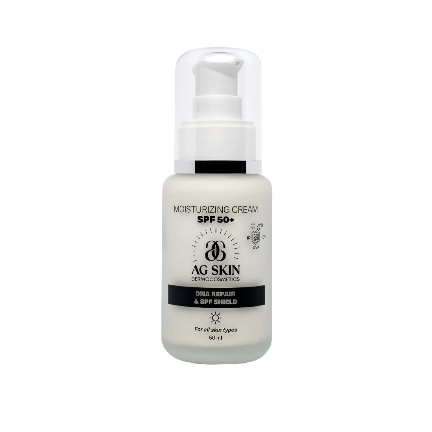 Зволожуючий сонцезахисний крем SPF 50+ AG SKIN Moisturising Cream