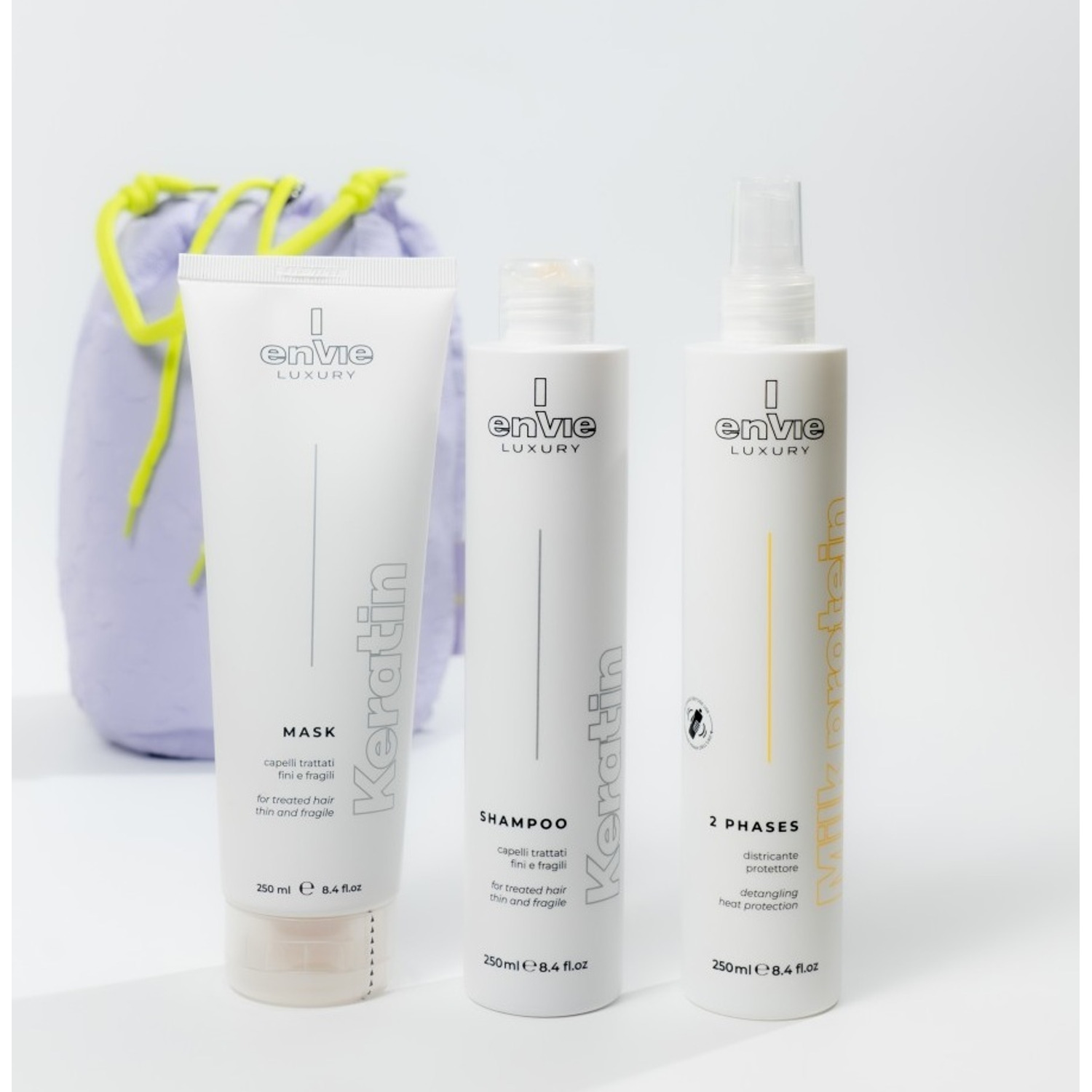 Набір для відновлення пошкодженого волосся Envie Sublime Keratin + термозахист
